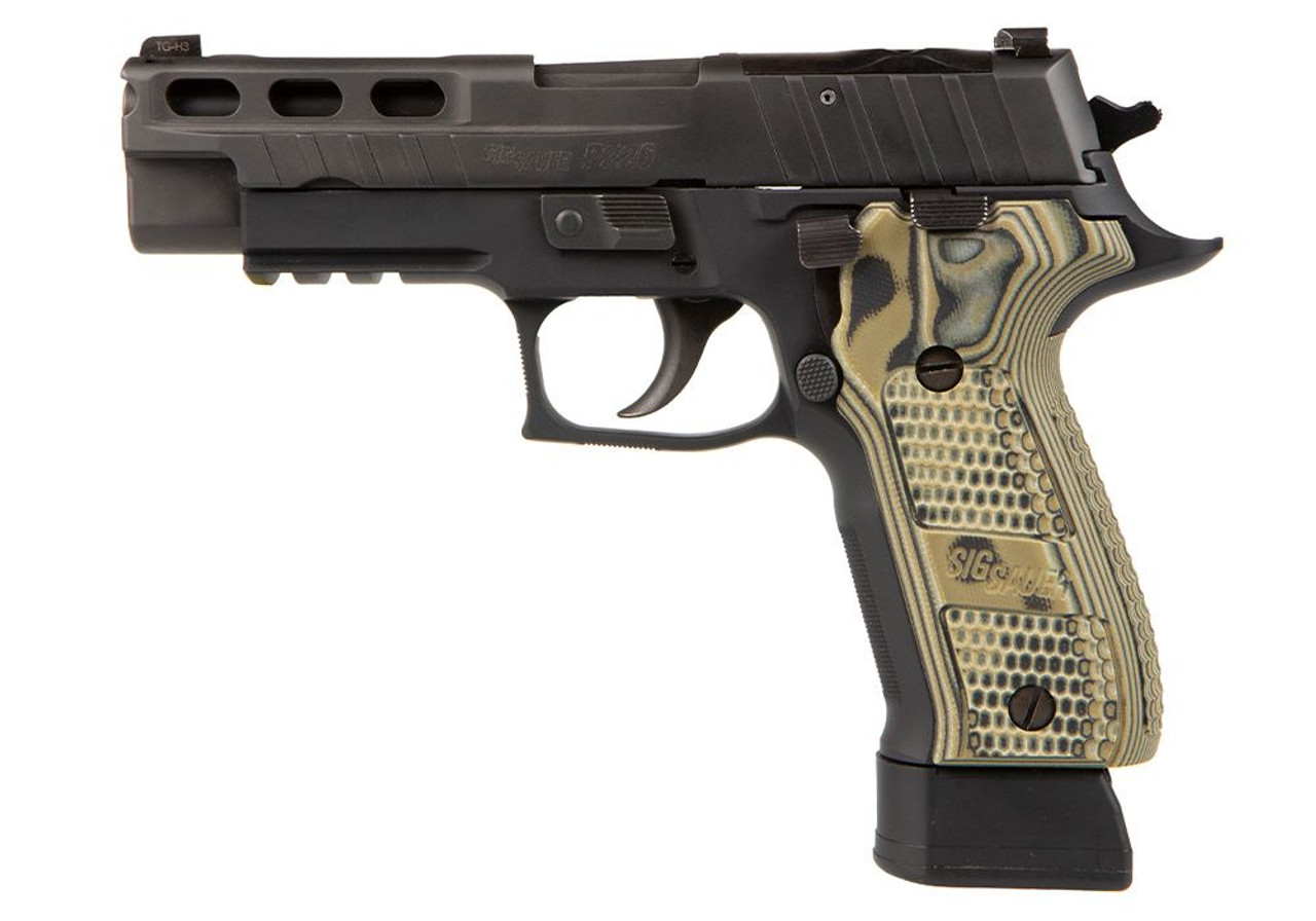 Sig P226 PRO-CUT 9mm, 4.4" Barrel, X-Ray3, G10 Muscus, Black, 15rd/20rd