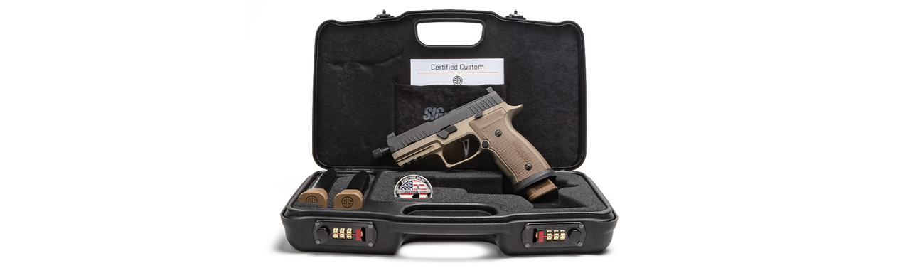 Sig P320 AXG Combat 9mm, 4.6" Barrel, Flat Dark Earth, 21rd Mag