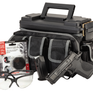 S&W CSX Range Kit 9mm, 3.1" Barrel, Black, Ear Protection, 10rd