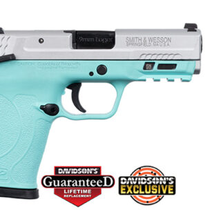 Smith & Wesson M&P Shield EZ M2.0 9mm, 3.6" Barrel, Robin Egg Blue, Silver Slide, 8rd