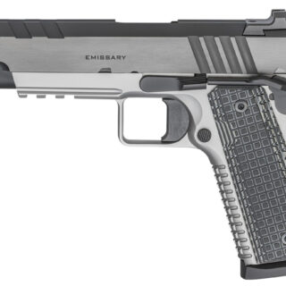 Springfield Emissary 1911 .45 ACP, 5" Barrel, Night Sight, G10 Grips, SS/Black, 8rd