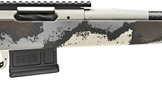 Springfield Model 2020 Waypoint 308 Win, 20" Carbon Fiber Barrel, SA Radial Brake, Tan, Desert Verde Cerakote, Ridgeline Camo Carbon Fiber Stock, M-LOK, TriggerTech Adj Trigger, 5rd AICS Short Action Magazine