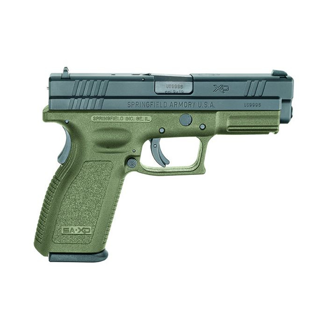 Springfield XD 9mm, 4" Barrel, OD Green, 10rd