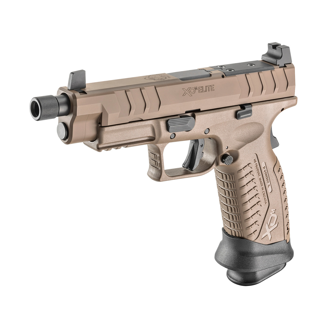 Springfield XDM Elite OSP 9mm, 4.5" Threaded Barrel, Suppressor Sights, Flat Dark Earth, 2x 22rd - Image 3