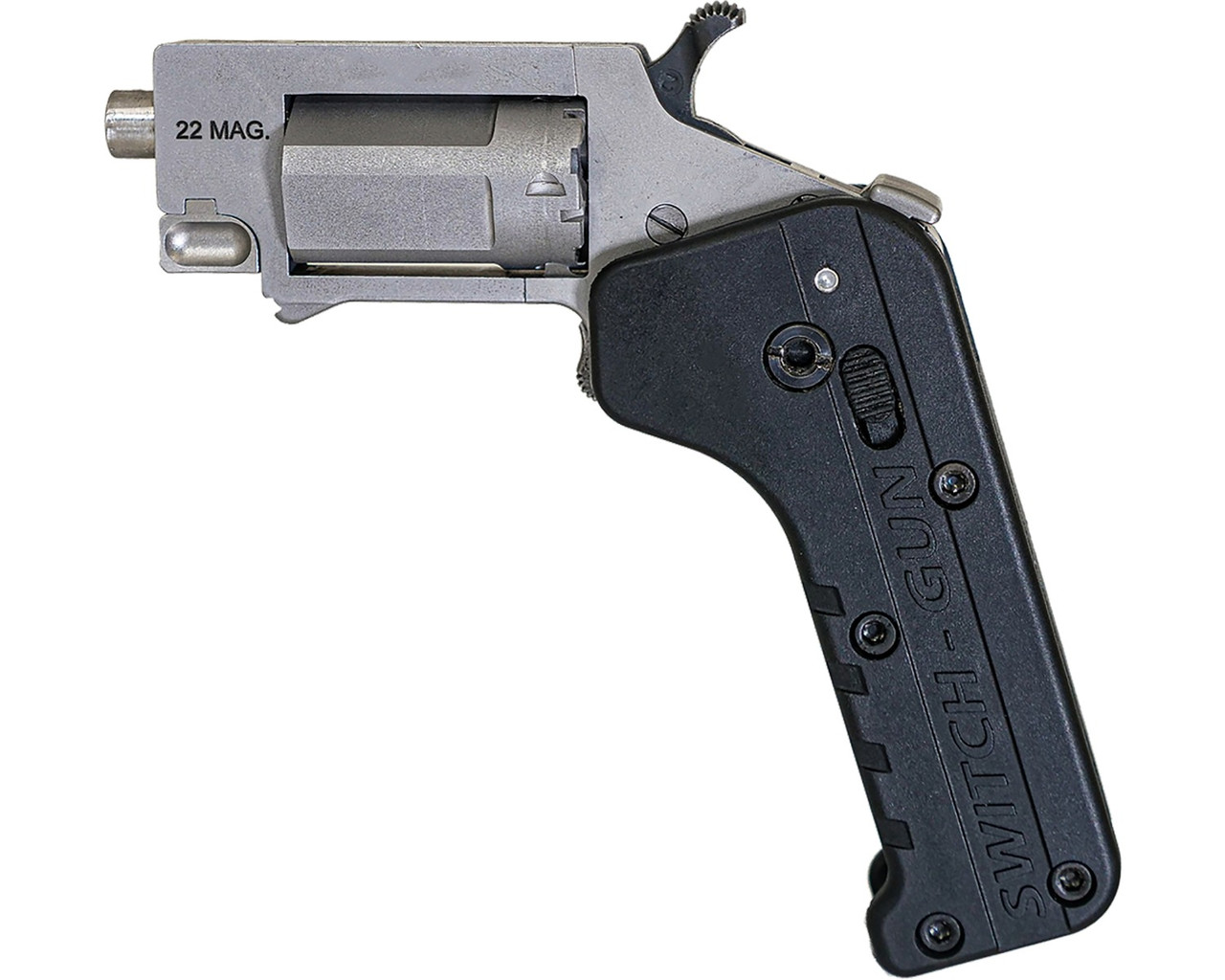 Standard MFG Switch Gun .22 Win Mag, 0.75" Barrel, Stainless, Blk Folding Handle, 5rd - Image 4