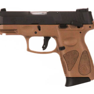 Taurus G2C 9mm, 3.2" Barrel, Black/Brown, Fixed Sights, Manual Safety, 12rd