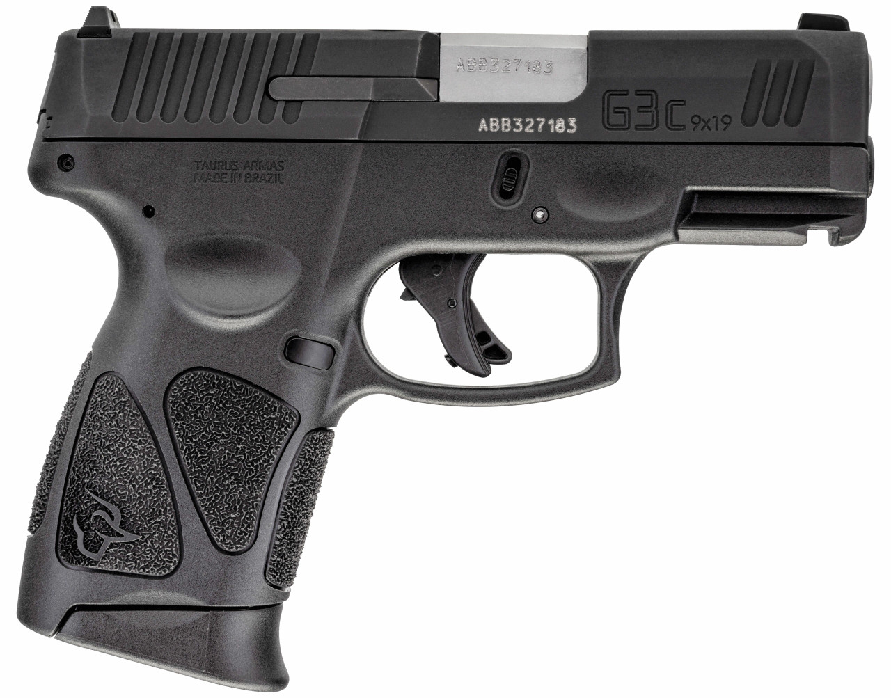 Taurus G3C 9mm, 3.2" Barrel, AmeriGlo NS, Manual Safety, Black, 12rd