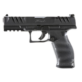 Walther, PDP, Optics Ready Polymer Frame, Striker Fired, Full Size Frame, 9mm, 4.5" Barrel, Adjustable Rear Sight, Black, 18Rd